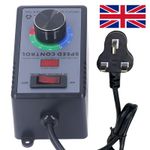 Motor Speed Controller Switch AC 220V-240V Real-time Voltage Display UK Plug
