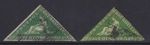 Cape of Good Hope Triangle 1s Stamps Used x 2.