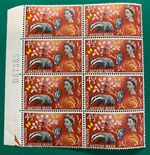 1963 4½d NATURE WEEK  Block x 8 MNH Stamps SG 638