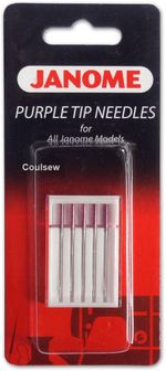 JANOME Sewing Machine PURPLE TIP NEEDLES Size 14/90 Part No. 202122001 5 Per Pk