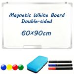 MAGNETIC WHITEBOARD SMALL LARGE WHITE BOARD DRY WIPE NOTICE OFFICE SCHOOL HOME