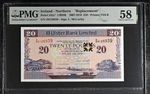 Choice About UNC 20 pounds ''Replacement'' 2007-10 Ulster Bank Ltd 342a* PMG 58