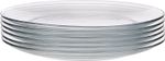 Duralex Lys Glass Dinner Plates - 6pc - Clear Dinner Pplate  23.5cm 9" Clear
