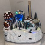 St Nicholas Square Christmas Village Motion/Lights/Sound Holiday Hills Ski Land