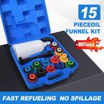 15X Engine Oil Funnel Filler & Adaptor Set NEW Swivel Extension Tube Oil Kit UK
