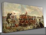 Lady Butler The 28th Regiment at Quatre Bras Canvas Wall Art Print Ready To Hang