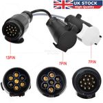 13 Pin To 7 Pin Adaptor Trailer Extension Lead Caravan Towing Socket Plug Board