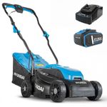 Hyundai Cordless Lawnmower 3 in 1 20v 4Ah Battery Powered 33cm 32L Mulching