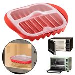 Microwave Bacon Pan Bacon Cooker | Splatter Proof Crisper Tray PP Kitchen