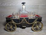 Vintage  Musical  Royal State Coach Decanter Caddy Shot Glasses Working Read