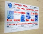 David 'Boy' Green signed paper flyer wembley arena 9th May 1978 Clyde Gray