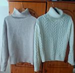 M&S 2 Pack Cream and beige Turtleneck  Jumpers Long Sleeve Pullover Size S