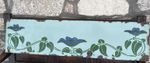 Antique Metal Enamel Art Nouveau Wall Art Panel 4 Foot Long