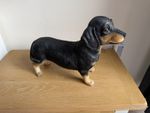 Realistic Black & Tan Dachshund / Sausage Dog Figurine - Ornament - 40cm & 1.5kg
