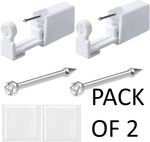 2 Pk Disposable Sterile Nose Piercing Kit Tool with Stud Painless Jewellery Ear