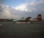 Aircraft Slide - British Island Airways Herald G-APWJ @ MAN 1974    (A074)