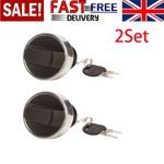 2Set 60mm Fuel Tank Cap For SCANIA 4 R P T G Trucks 2 lock keys + chain 1402004