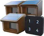 Htzsafe Solar Wireless Driveway Alarm No Replace Battery 1 Receiver + 3 Sensors