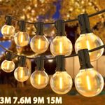 Outdoor LED Festoon Light Mains Garden Party G40 Bulbs Globe String Lights IP65