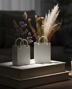 White Handbag Ceramic Vases – Elegant Modern Decorative Vases