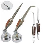 Cross Locking Lock Tweezer Self Closing Jewelry Soldering Craft Repair Tool