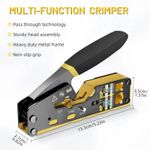 RJ45 Pass Through Crimping Tool for Cat6 Cat5 Cat5e Connectors Cutter