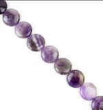 200CTS AMETHYST PUFFY COINS APPROX 16X16MM 38CM