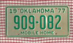 OKLAHOMA nice old retro 1970s AMERICAN LICENSE NUMBER PLATE #OK