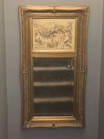 Large Vintage Italian Gilt Gilded Cherub Mirror