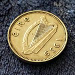 Ireland 1939 Éire Pre-Decimal 3d Threepence Coin Hare & Harp Design