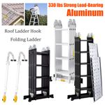 3.5M-5.7M Folding Ladder Aluminium Ladder Multi Purpose Extendable Work Platform