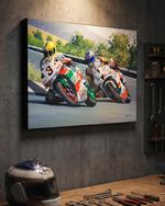 Joey Dunlop & John McGuinness TT prints on Canvas or silk paper by Greg Tillett