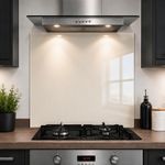 Cream Glass Splashback 6mm Toughened Heat Resistant Kitchen Cooker Hob Panel
