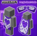 🟪 Minecraft Purple Heart Cape Code 🟪 - Digitally Messaged within 24hrs 