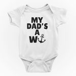 Funny Rude Baby Grow My Dad's A Wanker Babygrow Body Vest Hilarious Dad Gift