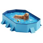 Peteast Foldable Dog Pool - Extra Large 71" x 39" x 12" Hard Plastic Portable