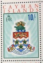 CAYMAN ISLANDS 1969 SG235 10/- ARMS OF THE CAYMAN ISLANDS  -  MNH
