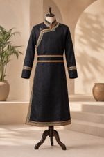 Men's Mongolian Style Traditional Robe Grassland Costume Cultural Dance Outfit