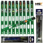 10 x POLE FISHING FLOAT RIGS NGT POLE RIGS CARP FISHING TACKLE READY MADE FLOATS