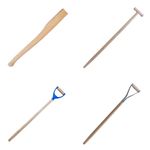 Hard Wood Shovel Fork Spade Shaft Handle Replacement Spare Tapered T or D