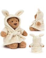 Jellycat Lovely Bartholomew Bear Bathrobe plush doll Brand With Tag+Dust Bag NEW