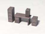 VINTAGE OFFICE FURNITURE KIT FOR OO GAUGE 1:76 SCALE MODEL RAILWAY AX040-OO