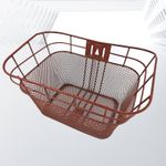 Front Metal Bike Basket Large Capacity Front Bike Basket Multiuse for School