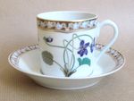 HAVILAND LIMOGES PORCELAIN IMPERATRICE EUGENIE COFFEE CUPS & SAUCERS (10724)