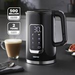 GEEPAS Digital Electric Kettle Cordless Jug Kettle Keep Warm 2200W 1.7L Black