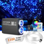 Upgraded 32W Double Head Twinkle Starlight Headliner Kit with APP/Remote Control