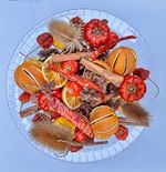 Dried Natural Potpourri Mix – Oranges, Pine Cones, Cinnamon, Chillies & Mini