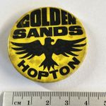 NOTE RUSTY Vintage Collectible Pin Badge Golden Sands Hopton Norfolk Holidays