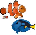 Clown + Tang Fish Pair Nemo + Dory Toy Model Figures Mojo Cake Toppers NEW