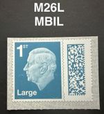 GB 2026 KCIII 1st Large BUSINESS SHEET STAMP, M26L/MBIL, MNH
